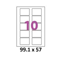 100 planches de 10  étiquettes 99,1 X 57 mm