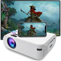 SOTEFE®WiFi Vidéoprojecteur Full HD 1080P-Mini Projecteur Portable 6000 Lumens Rétroprojecteur Sans fil Pr iPhone/Samsung/Hauwei