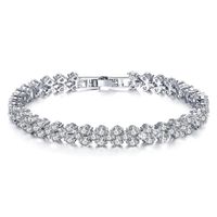 TD® Bracelet romain européen et américain femme bracelet en cristal de zircon bague diamant bijoux de mode