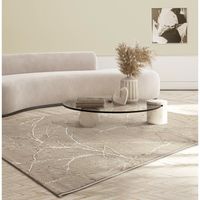 the carpet Mila Tapis moderne dense à poils courts, salon, effet très profond, Blitz Effekt, Beige Gold, 140 x 200 cm