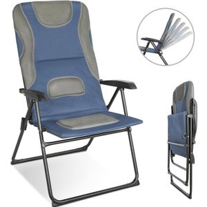 CHAISE DE CAMPING Homecall - 30041 - Chaise de camping pliable a dossier reglable et rembourre (Vert/noir)