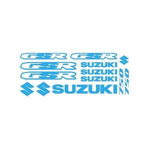 STICKERS Stickers Suzuki Gsr 750 Ref: MOTO-138 Bleu clair
