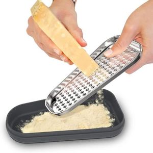 Boîte de râpe à fromage rond italienne en acier des années 1970 pour le  parmesan. Bol porte-fromage avec couvercle de râpe, autrefois qualité du  passé -  France