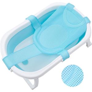 SUPPORT BAIGNOIRE Filet de bain pour bébé - Hamac de bain en maille respirante - Bleu