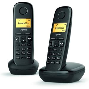 Téléphone fixe Gigaset A170 Duo Noir - Lot de 2 unites