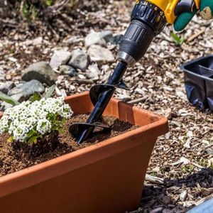 Hamkaw Foret de jardinière Rapide Anti-dérapant 23 cm Hex Drive Tarière de Plantes Outil de Bricolage pour Planter des Fleurs 