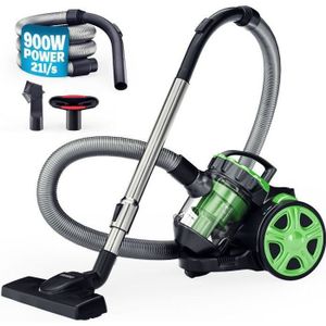 ASPIRATEUR TRAINEAU MONZANA® Aspirateur sans sac vert 900 watts Techno