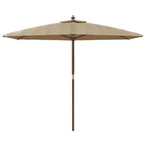 PARASOL Mothinessto Parasol de jardin avec mât en bois taupe 299x240 cm LY-3439