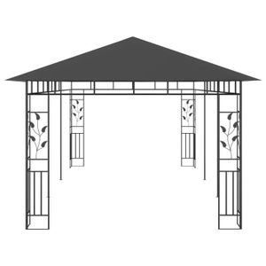 TONNELLE - BARNUM RUIDA Belvédère avec moustiquaire 6x3x2,73 m Anthracite tout neuf VGEBY