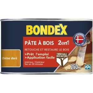 TRAITEMENT MEUBLE BOIS BONDEX Pâte à bois chene doré (miel) - 0,25L
