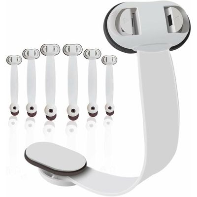 Protection Placards Adhésif Bloc Porte Bébé Septeamay - Lot De 10 Avec Adhésif 3M - Sécurité Enfant Armoire, Tiroir, Frigo Protection Meubles Bébé