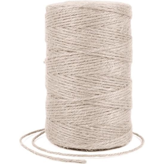 Ficelle Jute Naturelle 2 Mm X 200 M (2 Bobines) | Pour Emballage Cadeau, Jardinage, Bricolage, Décoration - Écologique Et Résistante - 10