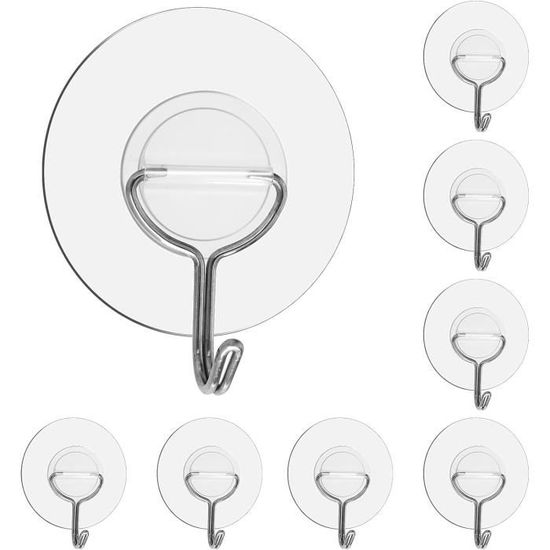 Lntyq Crochets Auto-Adhésifs,Crochet Adhesif Mural,Crochet Adhésif