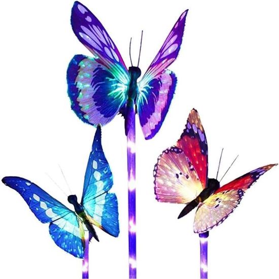 Lumières Solaires - ZGEER - Fleurs De Lys LED Multicolores - Énergie Solaire - Décoration De