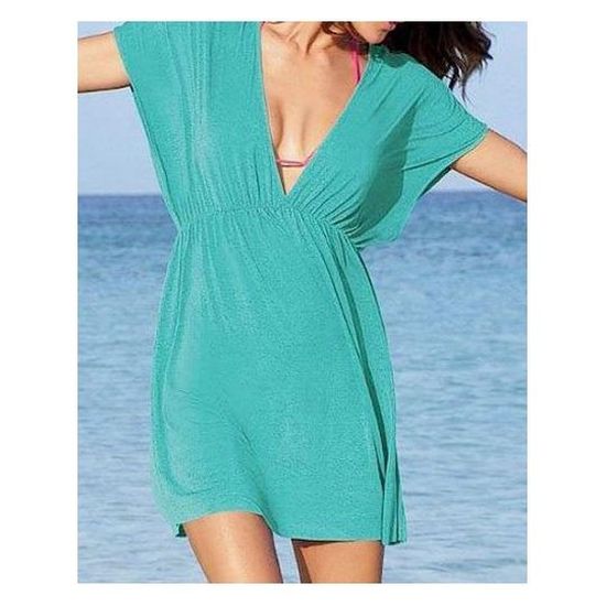 robe de plage turquoise