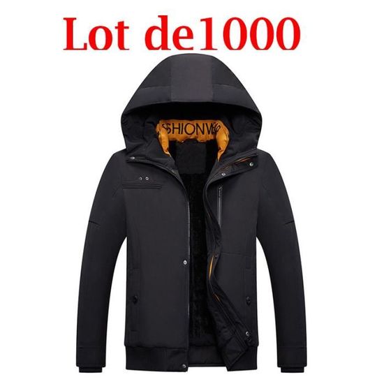 Doudoune homme Marque Luxe a capuche decontractee Doudoune coreen epaisse Court paragraphe Doudoune L hiver Nouveau Vetement Noir Cdiscount Pret a Porter