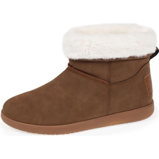 bottines nubuck femme camel