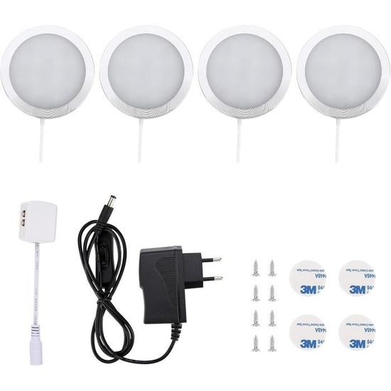 Lampe De Placard Led 6Er Éclairage Sous Meuble Rechargeable Lumière Armoire Applique Murale Pour