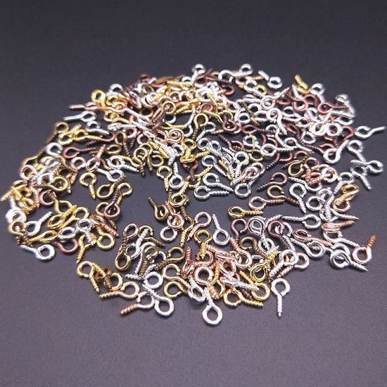 20 Fermoirs à Vis En Cuivre Argenté Pour Bijoux DIY - Fermeture Sécurisée Tonneau Pour Colliers, Bracelets - 5