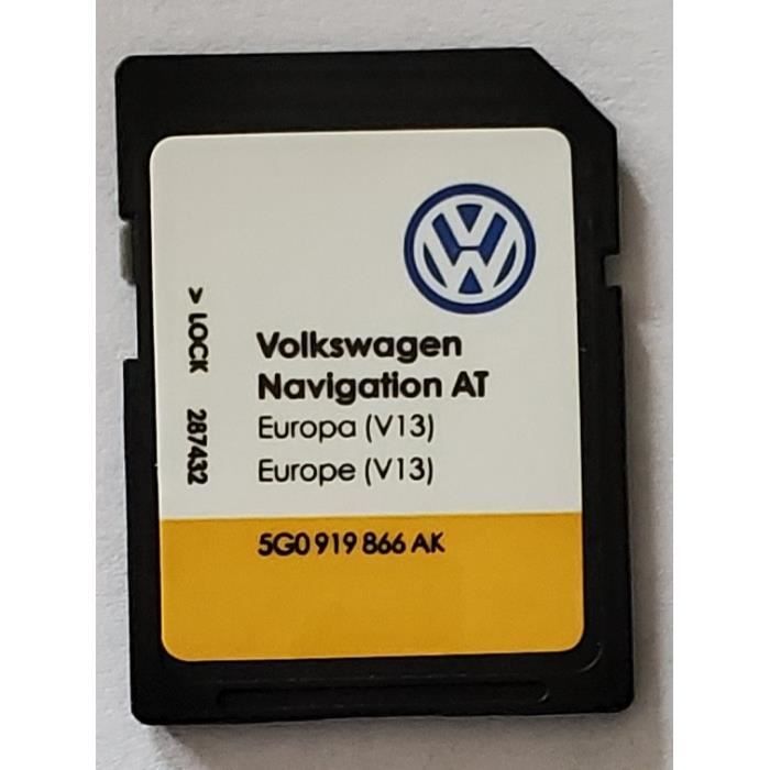 Carte SD Europe - Navigation AT - Volkswagen VW Discover Media 1 MIB1 - v13 - 5G0919866AH