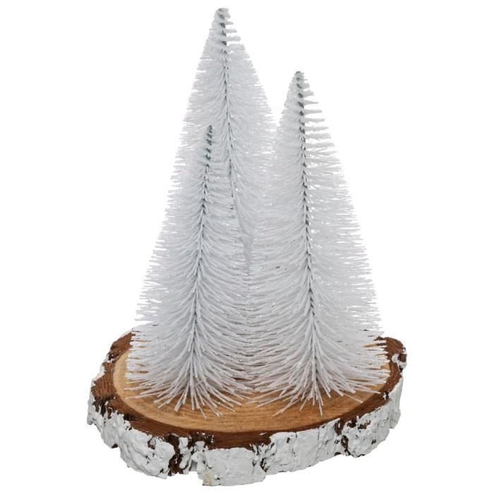 Sapin table X3 S/Rondin - H20 cm