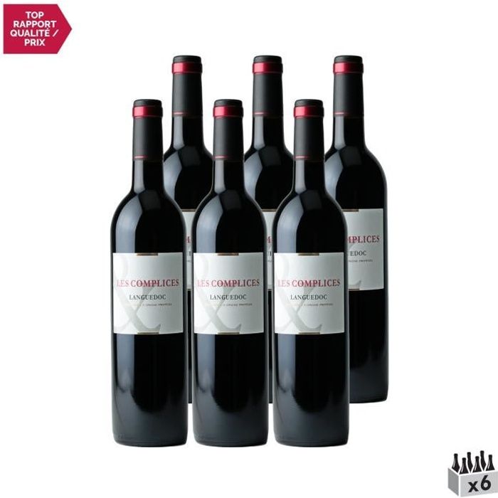 Languedoc Les Complices de Puech Haut Rouge 2018 - Lot de 6x75cl - Château Puech Haut - Vin AOC Rouge du Languedoc - Roussillon