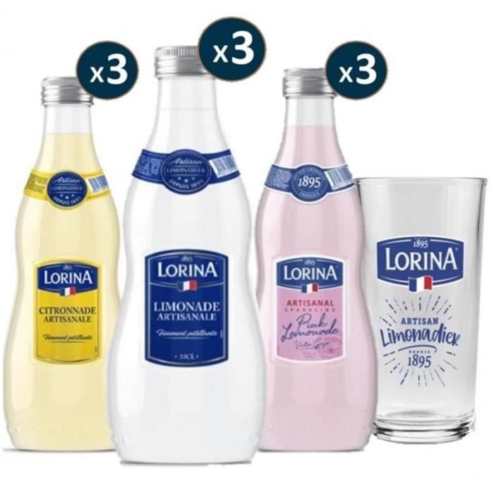 SOFT - LORINA LIMONADE MIXTE 3*3*33CL + 1 VERRE
