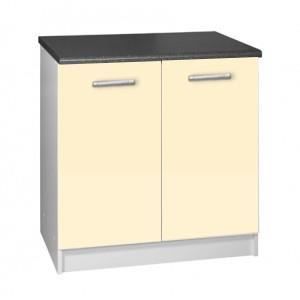 Meuble cuisine bas 80 cm 2 portes TARA crème