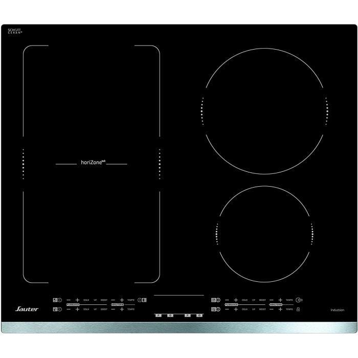 Sauter SPI4664X - Plaque à induction - Encastrable - 4 Foyers - Horizone - 7200W - L60 x P52cm - Revêtement verre - Inox - Fabr A65