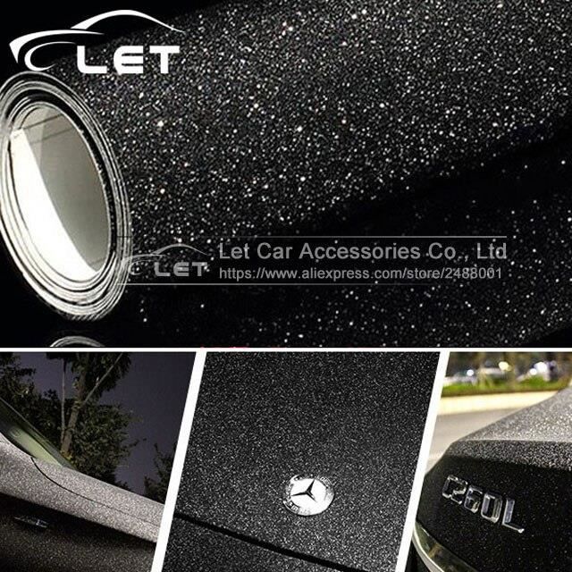 Voiture style noir paillettes diamant brillant vinyle Films enveloppement pour carrosserie voiture autocollant Auto déco LX7717