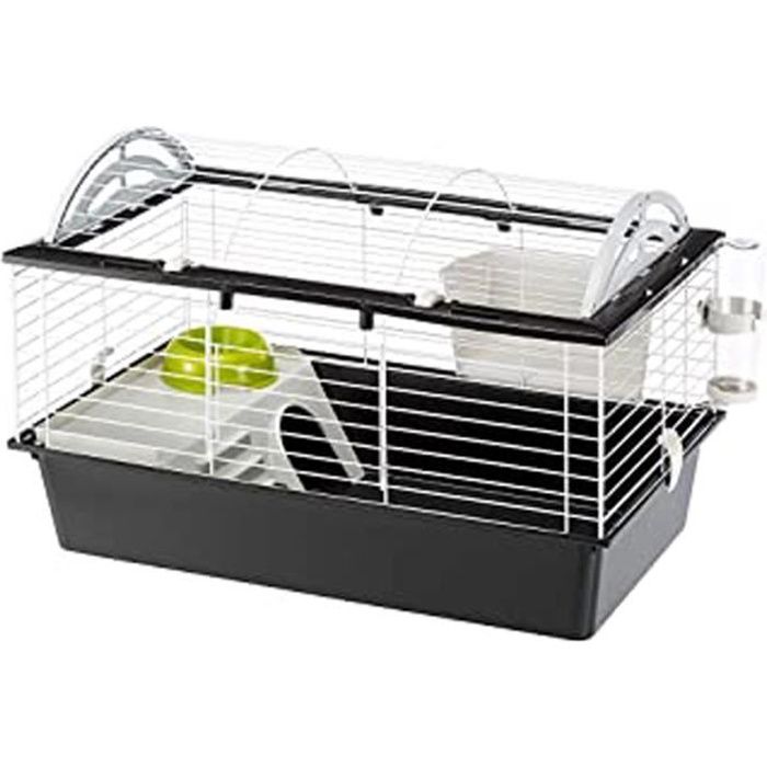 Cage Pour Lapins Casita 80, Cochons D'Inde Petits Animaux, Toit Arrondi Ouvrable, Avec Accessoire