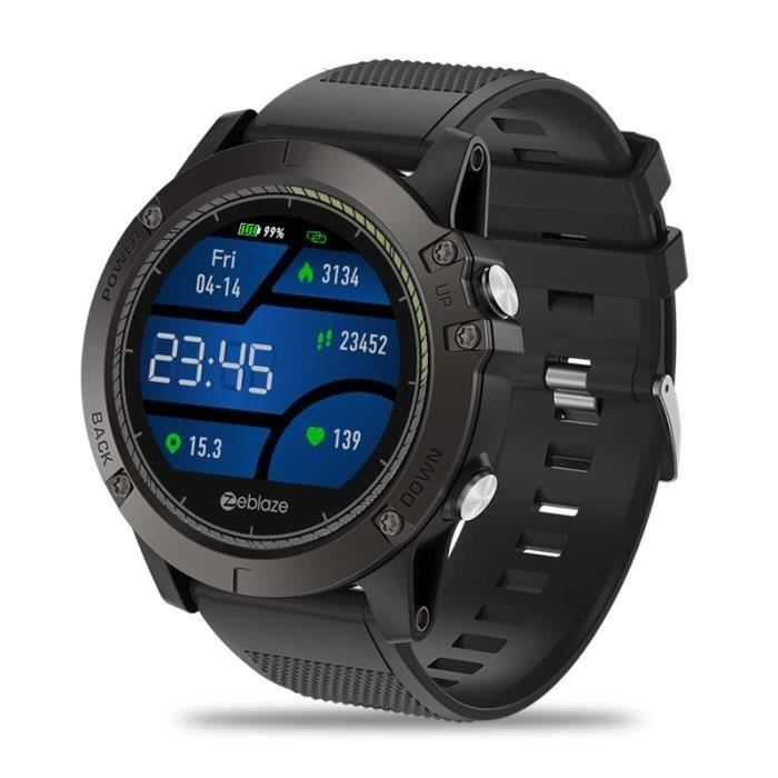 Montre Connectée Smartwatch IP67 Étanche Dispositif Portable Moniteur Fréquence Cardiaque IPS Ecran Couleur Sport NOIR Bo54387
