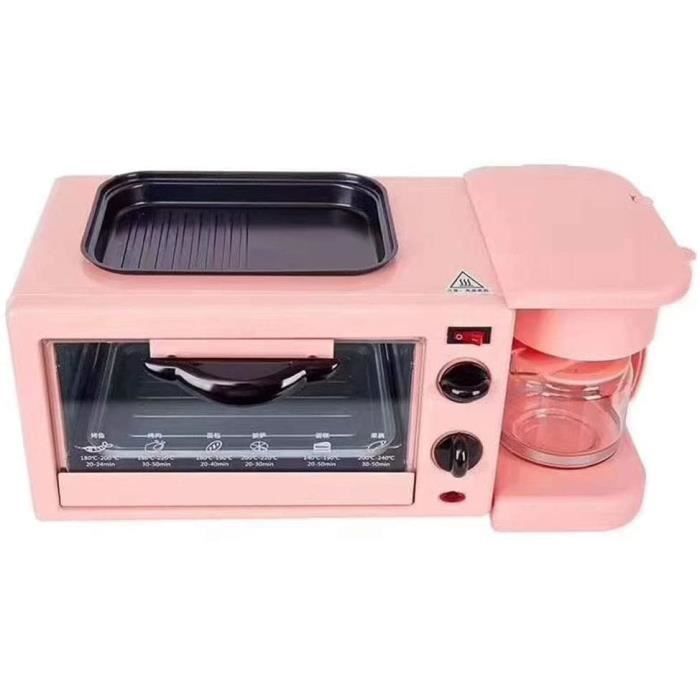 TOASTER AIPZDJ Multifonction 3 en 1 Reacutetro Machine agrave Petit Deacutejeuner Grille Pain Eacutelectrique Mini Four Machine 703