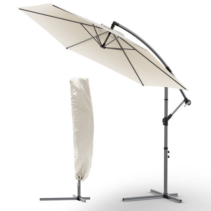 VOUNOT Parasol deporte 3M Beige avec housse de protection