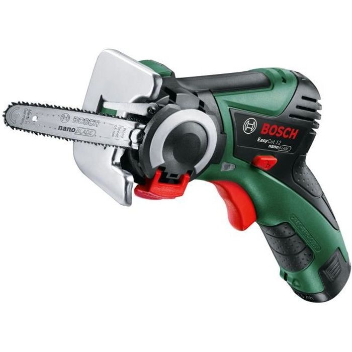 Scie coupe droite sans fil Bosch - Easycut 12 (Livré avec une batterie 12V-2,5Ah et coffret, une lame NanoBlade bois, coupe: 65mm)
