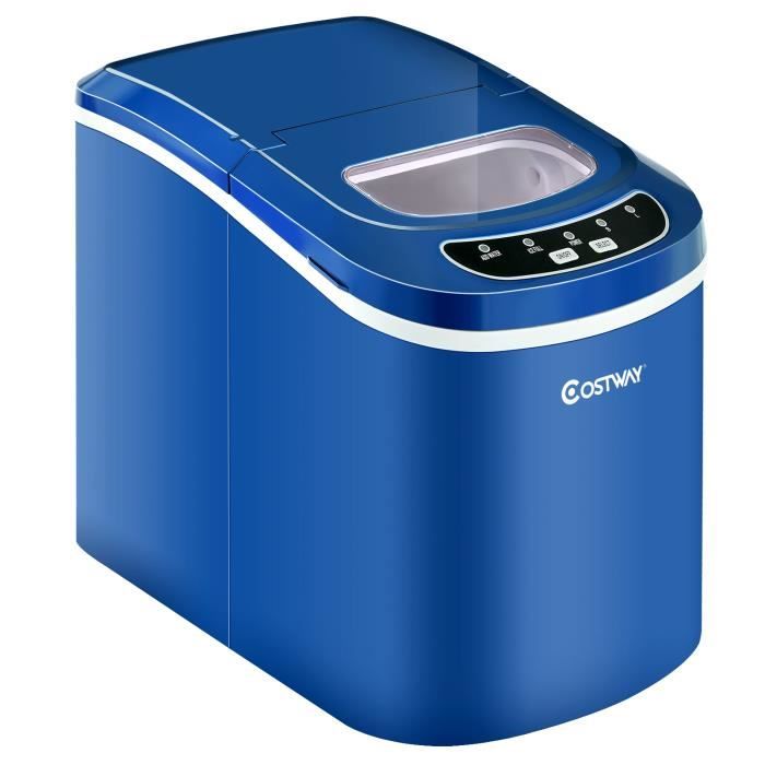 COSTWAY Machine à Glaçons 12KG/24H 9 Glaçons par 6-13 Min avec Réservoir 2,2 L Bac à Glace de 0,7 kg avec Pelle à Glace pour Maison