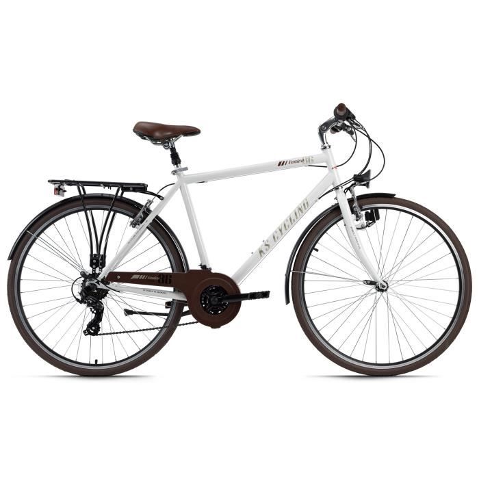 Vélo VTC 28'' - KS CYCLING - Venice - Homme - 21 Vitesses - Blanc - Taille de Cadre 58 cm