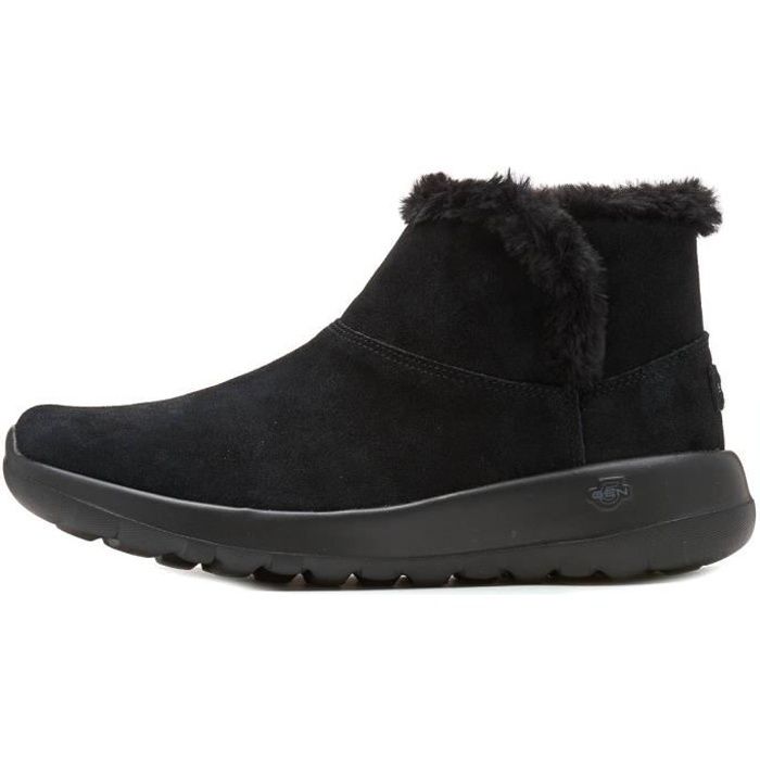 Skechers On The- Go Joy Bundle Up Suède Femmes Ankle Winter Bottes en Noir 15501 BBK [UK 3 EU 36]