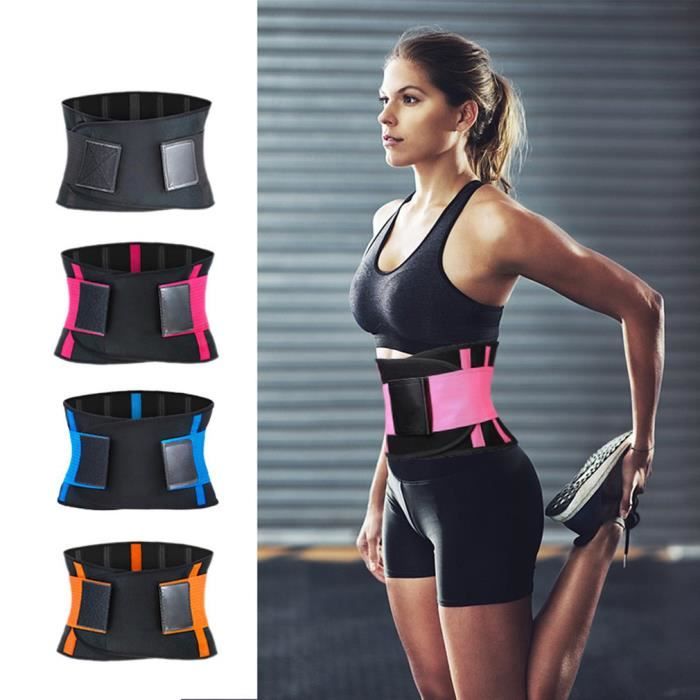 Ceinture gymnastique réglable pour haltérophilie Ceinture Taille Soutien Respirant Exercice Ceinture de sport - Bleu XXL