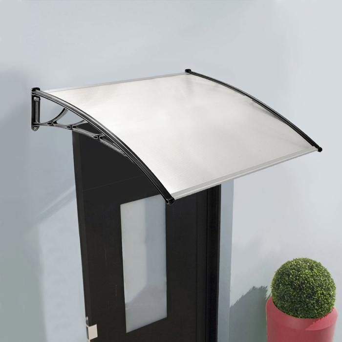 Auvent de porte marquise d'accueil 80X120 CM polycarbonate