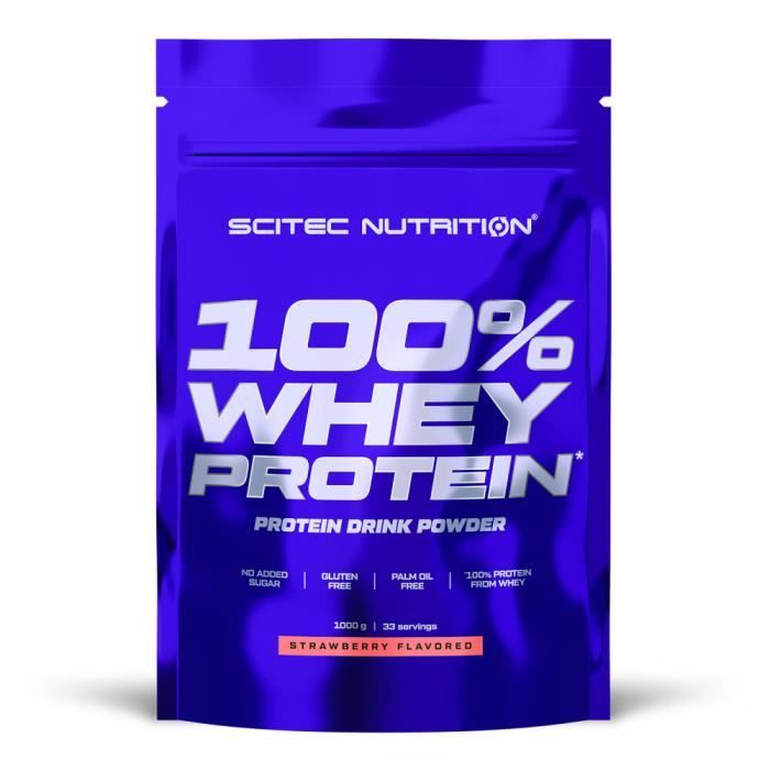 Whey concentrée 100% Whey Protein - Strawberry 1000g