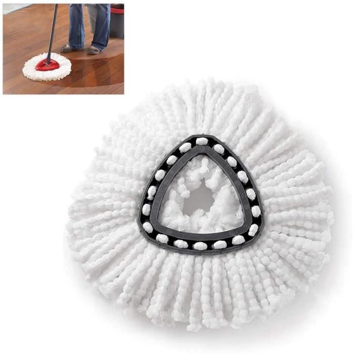 6 Tête de balai rotative triangulaire pour balai à franges O-Cedar/Vileda Easy Wring Tête de rechange en coton Tête de balai en micr