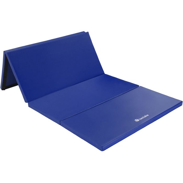 TECTACKE Tapis de Gym Tapis de Sol Tapis de Fitness Tapis de Yoga Pliable 240 x 120 x 5 cm Bleu