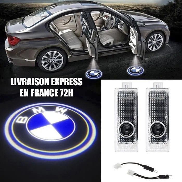 Lot 2 Éclairages Porte Voiture Logo Projection 3D – Bienvenue Lumineux – Compatible Dodge Charger, Magnum, Avenger