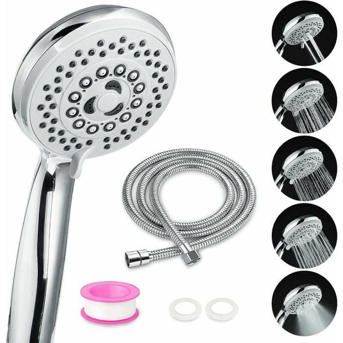 Pommeau de Douche - LARGEIGHT - 5 Modes - Haute Pression - Anti Calcaire - Multi-couleurs