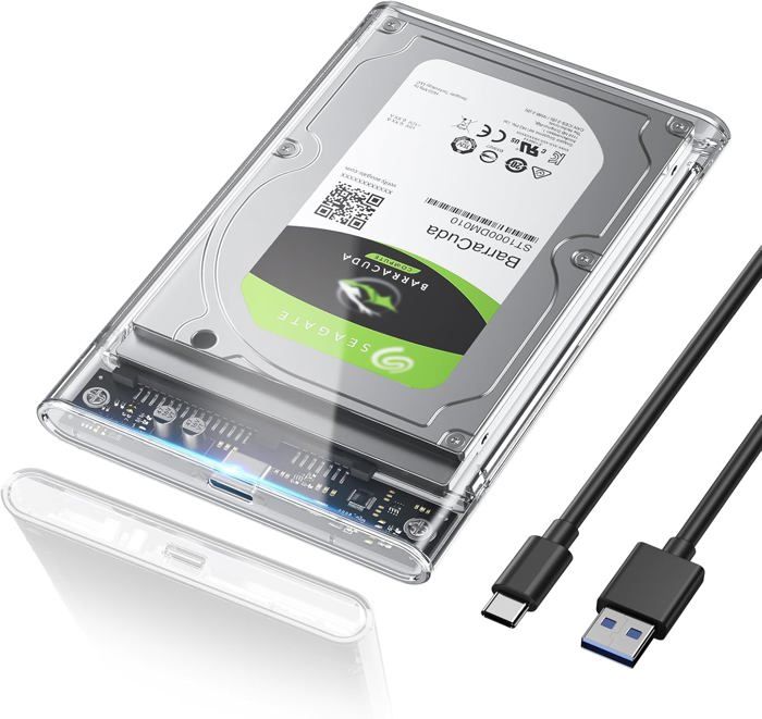 Boitier Disque Dur 2.5'', Usb 3.0 Boitier Externe Disque 5Gbps Pour Sata Hdd Et Ssd De 2,5'' Et