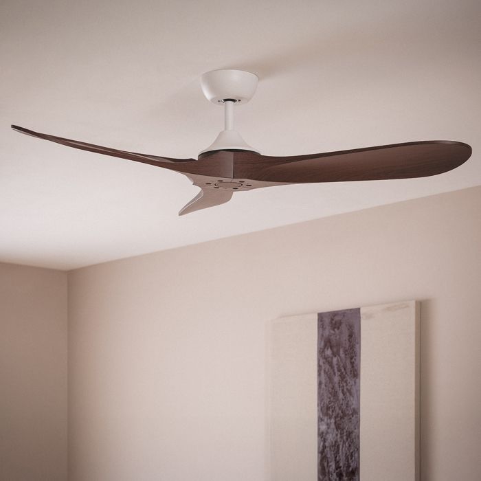 Ventilateur de Plafond Silencieux Extérieur Spetses 132cm Moteur DC Contrôleur mural + télécommande Sans lumière Non - Techbrey