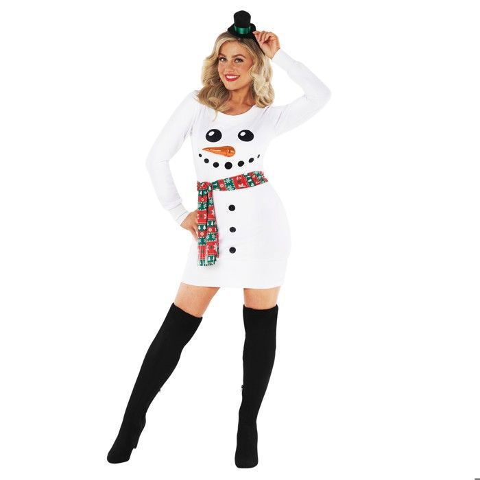 Fun Shack Costume Mère Noël Femme, Robe Déguisement Noël, Tenue Festive Hiver, S - Jeux - Jouets