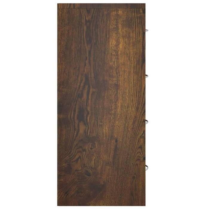 Promotion mai * Buffet bahut - Armoire de rangement - avec 4 tiroirs 60x305x71 cm Chêne fumé EU5907342580