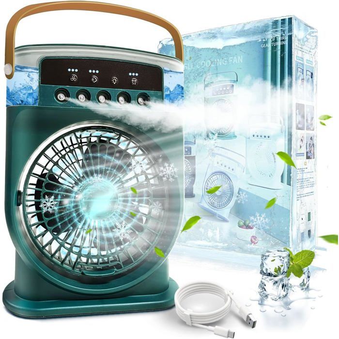 Mini climatiseur 4 en 1 - LIKE NO OTHER - Portable - Silencieux - Humidificateur - Minuterie - 1 Like No Other